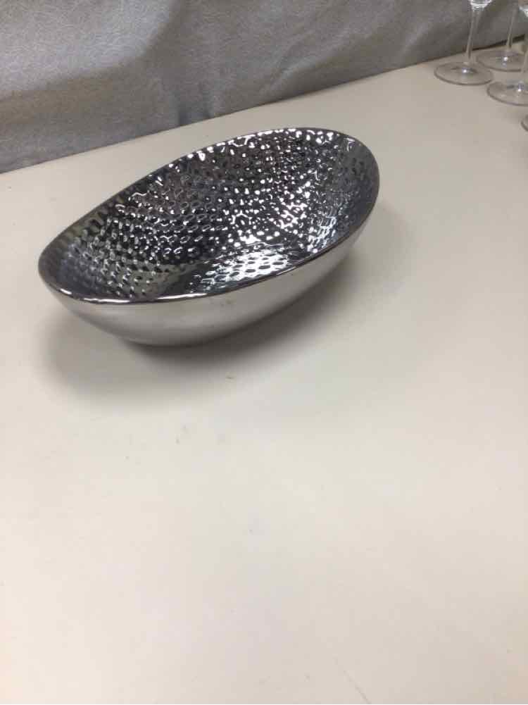 SILVER OVAL BOWL