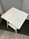 WHITE 2 TIER SIDE TABLE