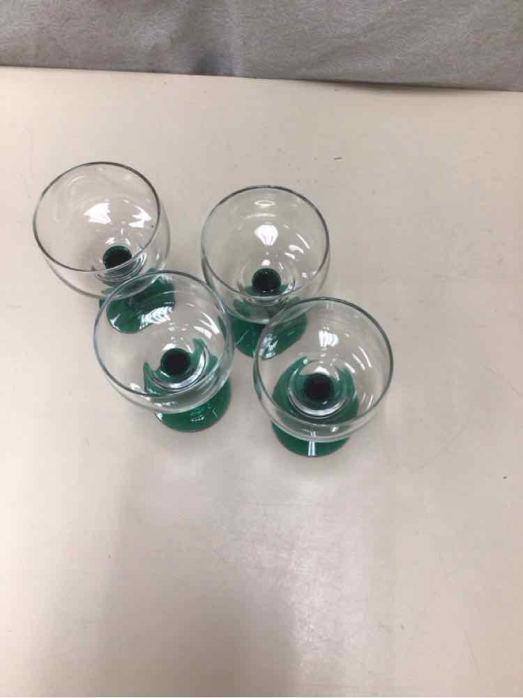 4 CACTUS WINE GLASSES
