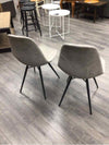 GREY SIDE CHAIRS WITH METAL LEGS