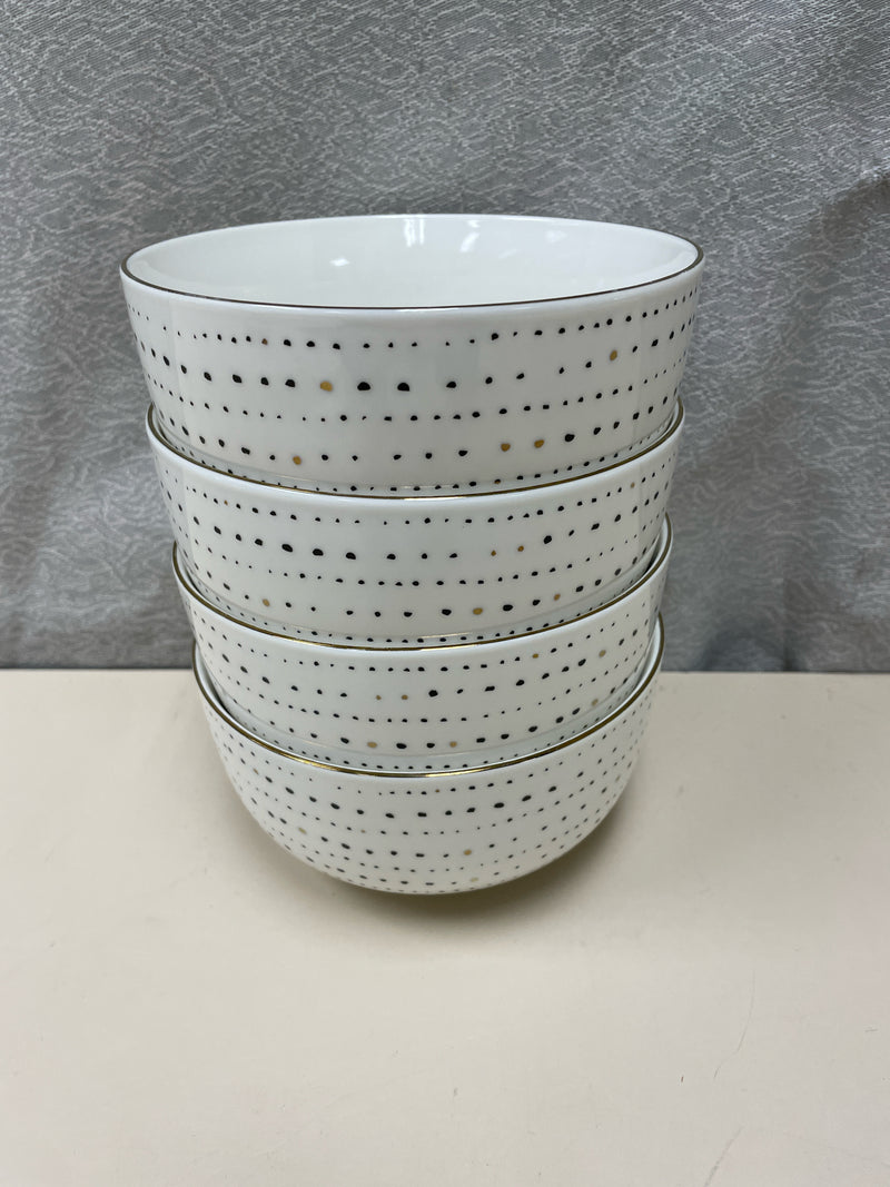 BLUE WHITE SPOTTED BOWL