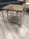 GRAY RUSTIC END TABLE