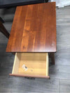 BROWN WOOD END TABLE