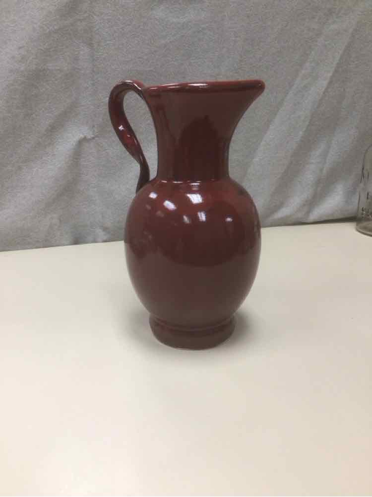 RED CERAMIC PITCHER