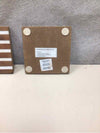 4 WOOD/WHITE STONE COASTERS