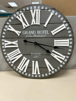 GREY WHITE ROUND CLOCK