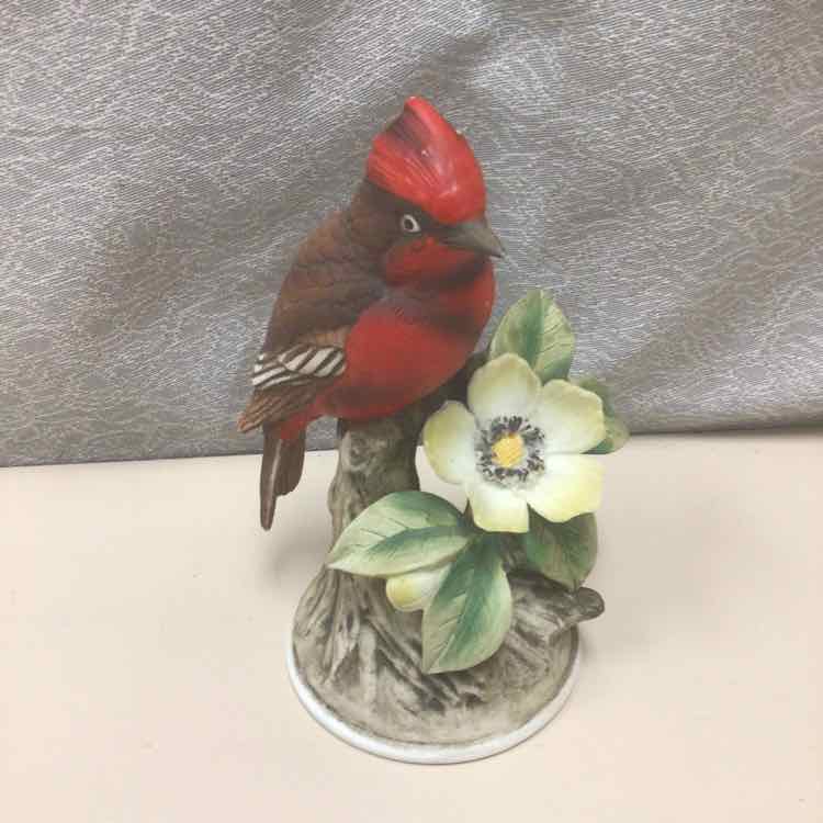 RED CARDINAL CERAMIC BIRD FIGURE