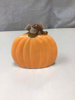 THIN ORANGE CERAMIC PUMPKIN
