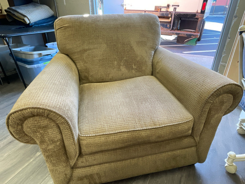 TAN UPHOL ARMCHAIR