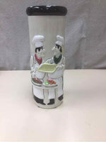 CERAMIC ITALIAN WAITER CHEF PASTA JAR