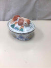 ASIAN THEME GOLDFISH LIDDED DISH