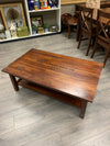 WOOD COFFEE TABLE W/SHELF