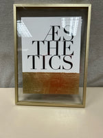 "AESTHETICS" GOLD FRAMED PRINT