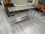 CONTEMPORARY GREY METAL SOFA TABLE