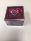 GLASS TRINKET BOX W/HEARTS