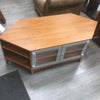 WOOD MULTI-TIER CORNER CONSOLE