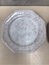 4 white octagon salad plates