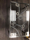 METAL GEAR COFFEE TABLE GLASS TOP
