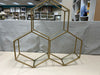 GOLD METAL GLASS SHELF
