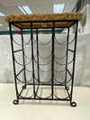 WEAVE TOP METAL WINE RACK