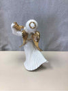 WHITE/GOLD ANGEL W/INSTRUMENT