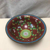 RED BLUE FLORAL ASIAN BOWL