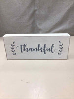 ''THANKFUL'' WHITE SIGN