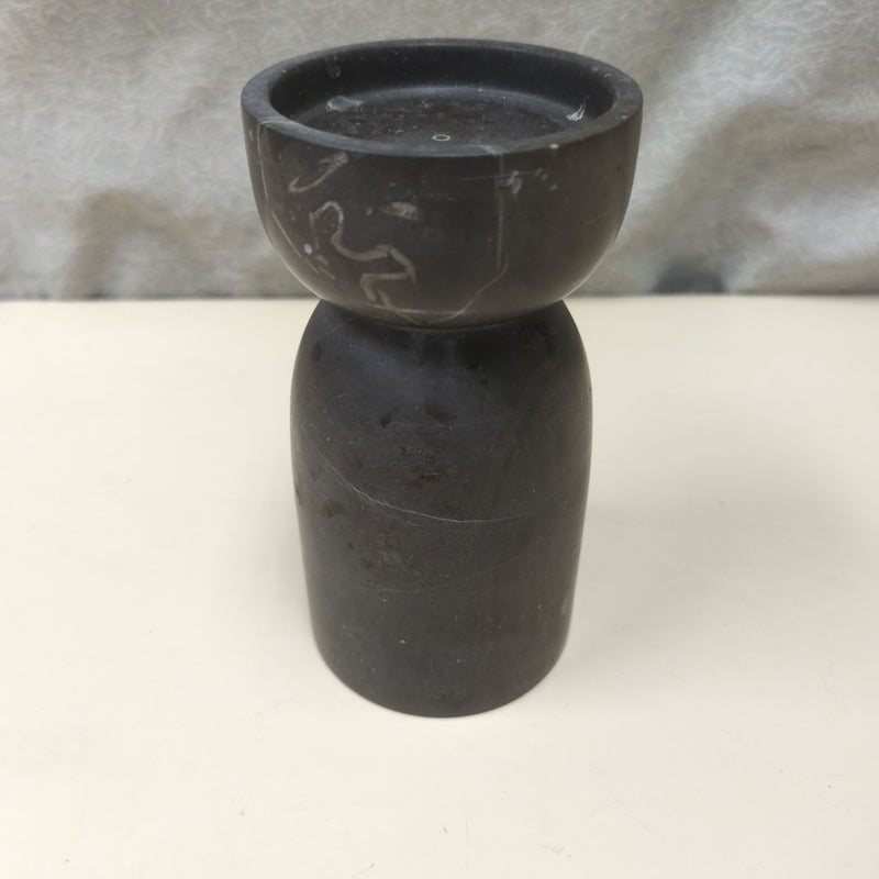 GRAY STONE CANDLESTAND