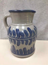 GRAY/BLUE FLORAL PITCHER