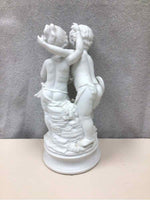 2 CHERUBS PORCELAIN STATUE