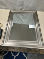 SILVER FRAMED MIRROR