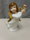 HAND MADE ANGEL W/ HARP FIGURINE