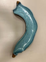 CRESCENT BLUE CERAMIC DISH