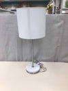 WHITE/STONE SILVER LAMP