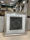 SILVER FRAME DARK GRAY PATTERN PIC