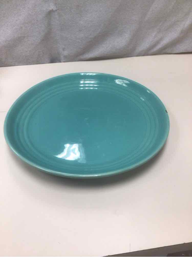 TURQUOISE CERAMIC SERVING PLATE