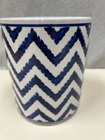 BLUE WHITE CERAMIC CROC