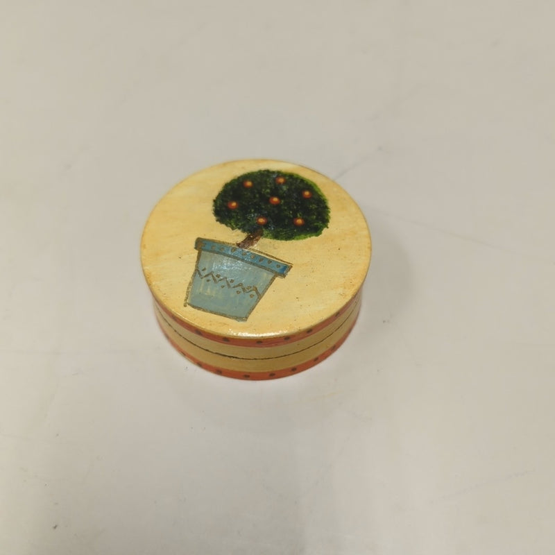 TOPIARY THEME SM WOOD LIDDED BOX