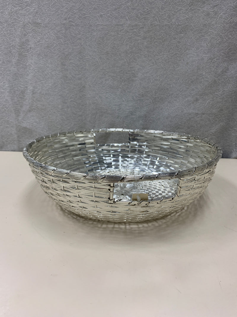 ROUND SILVER WIRE BASKET