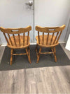 2 WOOD WINDSOR CHAIRS