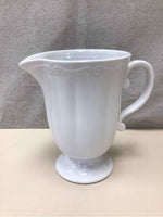 WHITE CERAMIC PITCHER