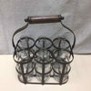 METAL BOTTLE CARRIER W/BOTTLES