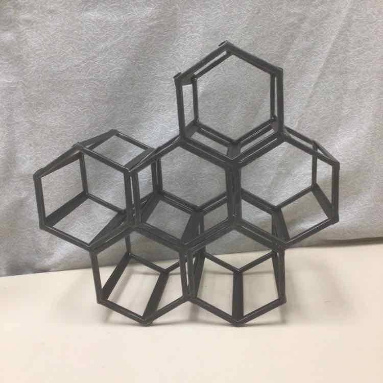 GREY METAL WINE RACK