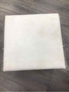 WHITE OTTOMAN W/GLASS