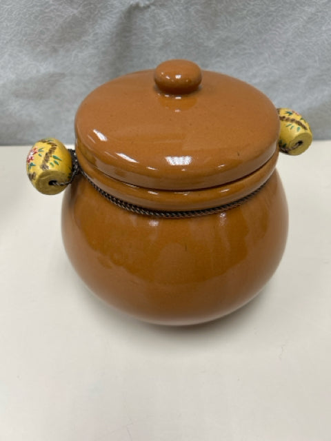LARGE CARAMEL CERAMIC JAR