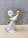 WHITE/GOLD ANGEL W/INSTRUMENT