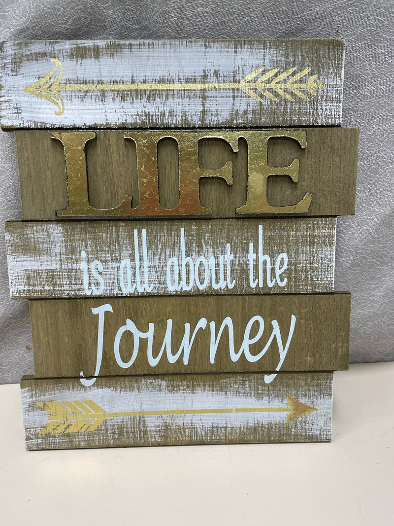 WOOD "LIFE" SIGN