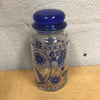 BLUE GLASS JAR W/LID