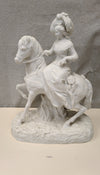 WOMAN RIDING HORSE SCULPTURE