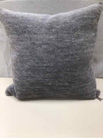DARK GRAY/BURLAP PILLOW